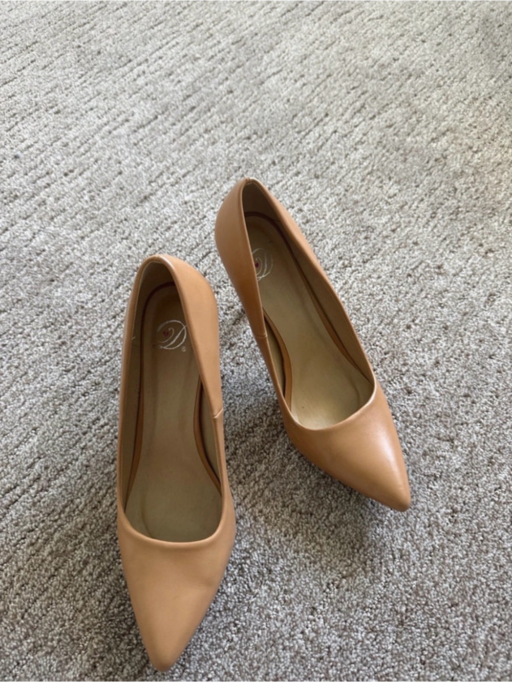 Classic Pointed Toe Pumps in Tan